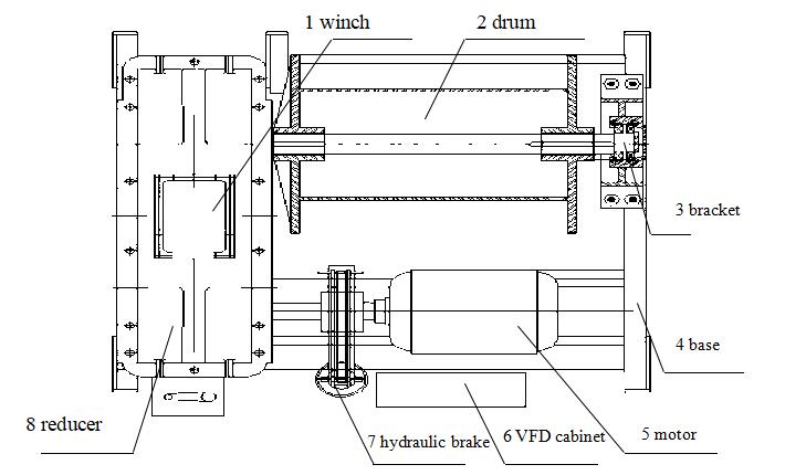 electric winch drawing