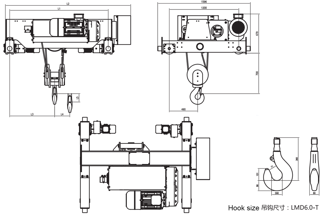 electric hoist drawing