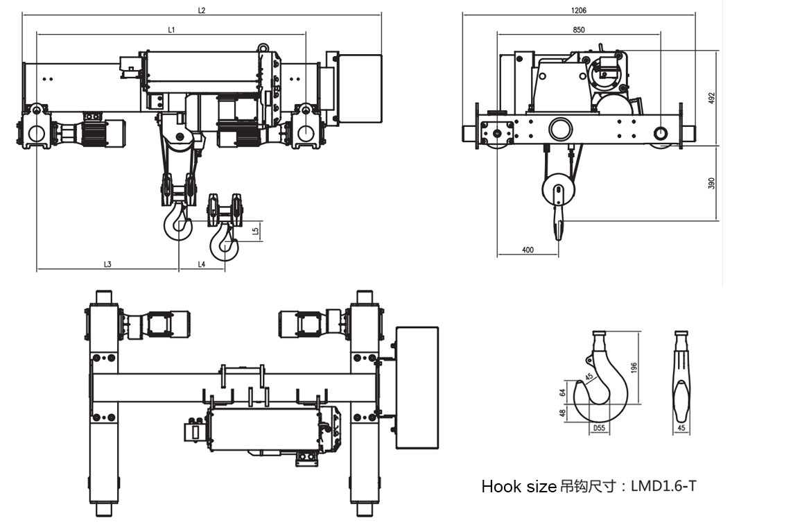 electric hoist drawing