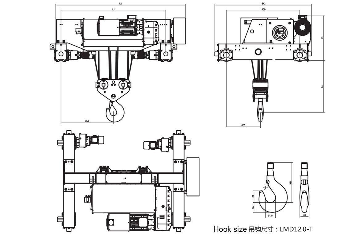 electric hoist drawing