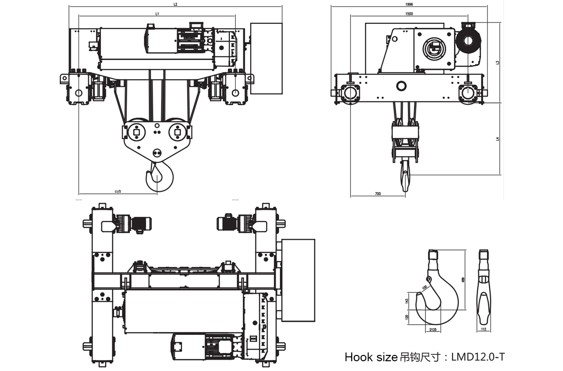 electric hoist drawing