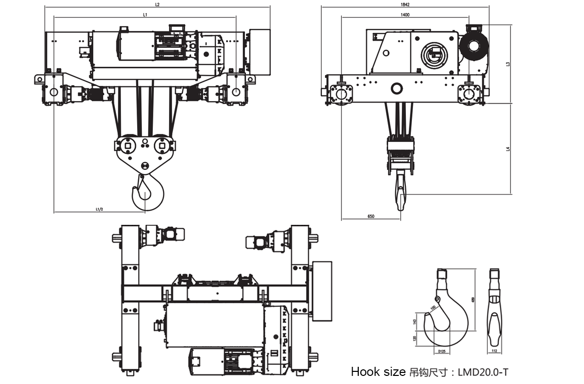 electric hoist drawing